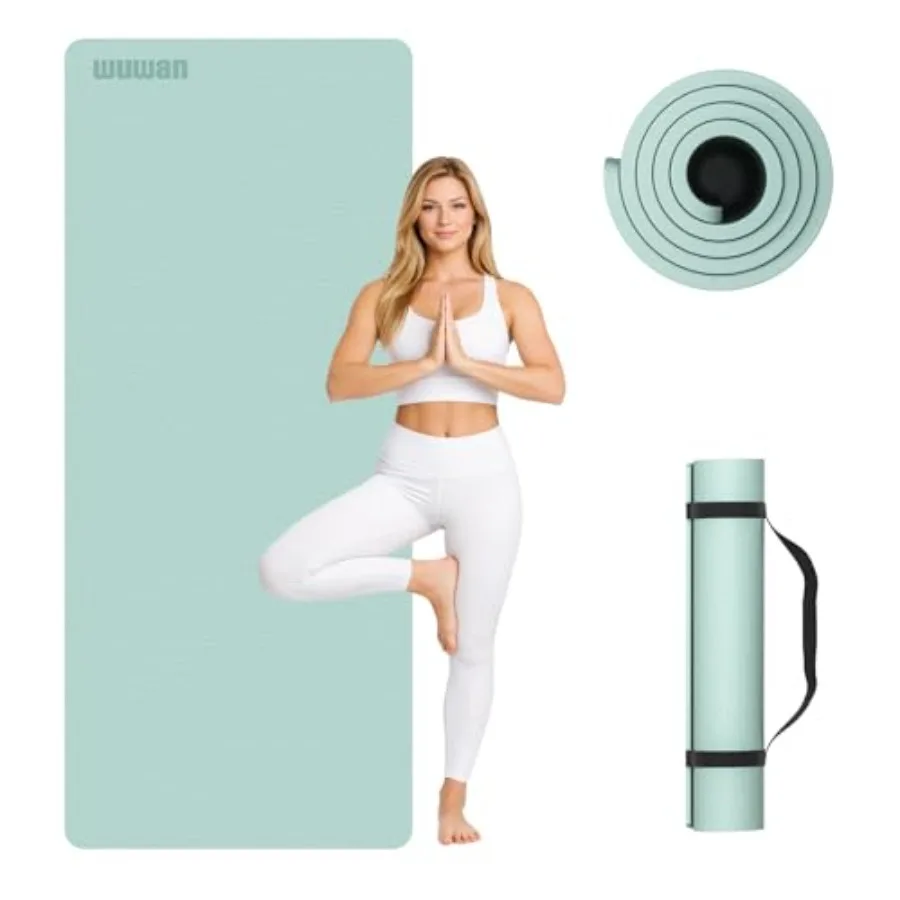 10 mm Yoga Mat 72"x26" TPE Non-Slip Exercise Mat 0.4" Thick Easy-to-Carry Fitness Mat for Yoga Pilates and Workout Professional
10 mm Yoga Mat 72"x26" TPE Non-Slip Exercise Mat 0.4" Thick Easy-to-Carry Fitness Mat for Yoga Pilates and Workout Professional