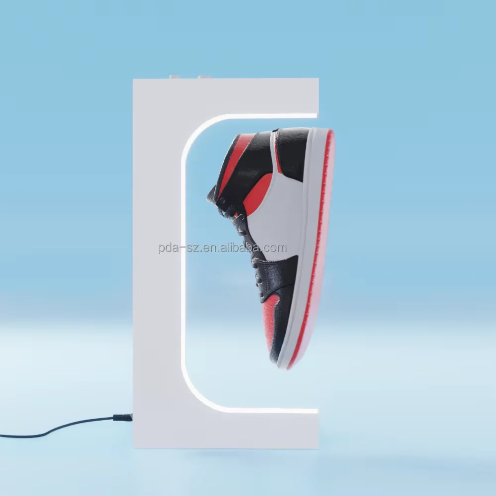 E Shape Colorful Led Light Magnetic Levitation Shoe Bottle Can Display Rack With Adjustable Weight And Speed
E Shape Colorful Led Light Magnetic Levitation Shoe Bottle Can Display Rack With Adjustable Weight And Speed