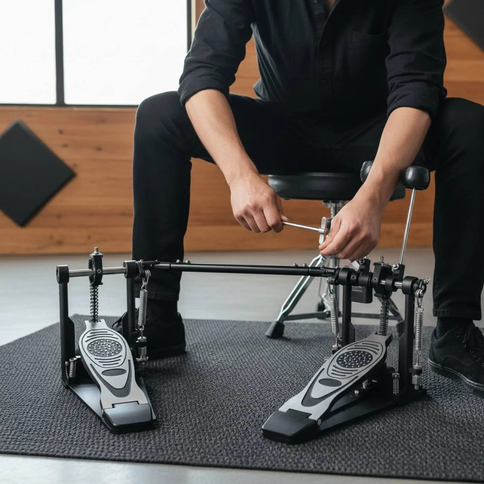 Double Bass Drum Pedal Sturdy Duty Double Bass Drum Pedal Musical Instrument Accessory Universal Fit for Onstage Performance
Double Bass Drum Pedal Sturdy Duty Double Bass Drum Pedal Musical Instrument Accessory Universal Fit for Onstage Performance