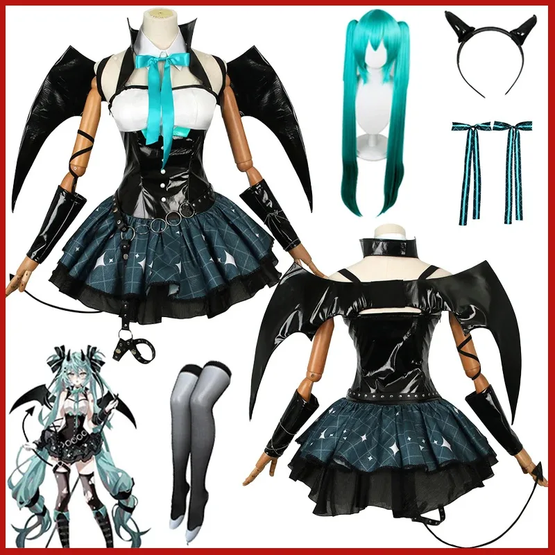 lili 123Anime Demon Miku Cosplay Costumes Game Devil Hatsune Women Sexy Uniform Dress Wig Wings Horns Tail Suit Carnival Party O
lili 123Anime Demon Miku Cosplay Costumes Game Devil Hatsune Women Sexy Uniform Dress Wig Wings Horns Tail Suit Carnival Party O