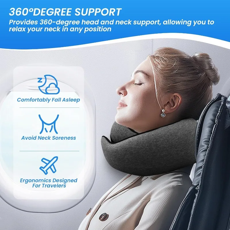 Portable Adjustable Travel Neck Pillow Memory Foam U-shaped Pillow Snail Style Travel Neck Support Soft Noon Break Sleep Pillow
Portable Adjustable Travel Neck Pillow Memory Foam U-shaped Pillow Snail Style Travel Neck Support Soft Noon Break Sleep Pillow