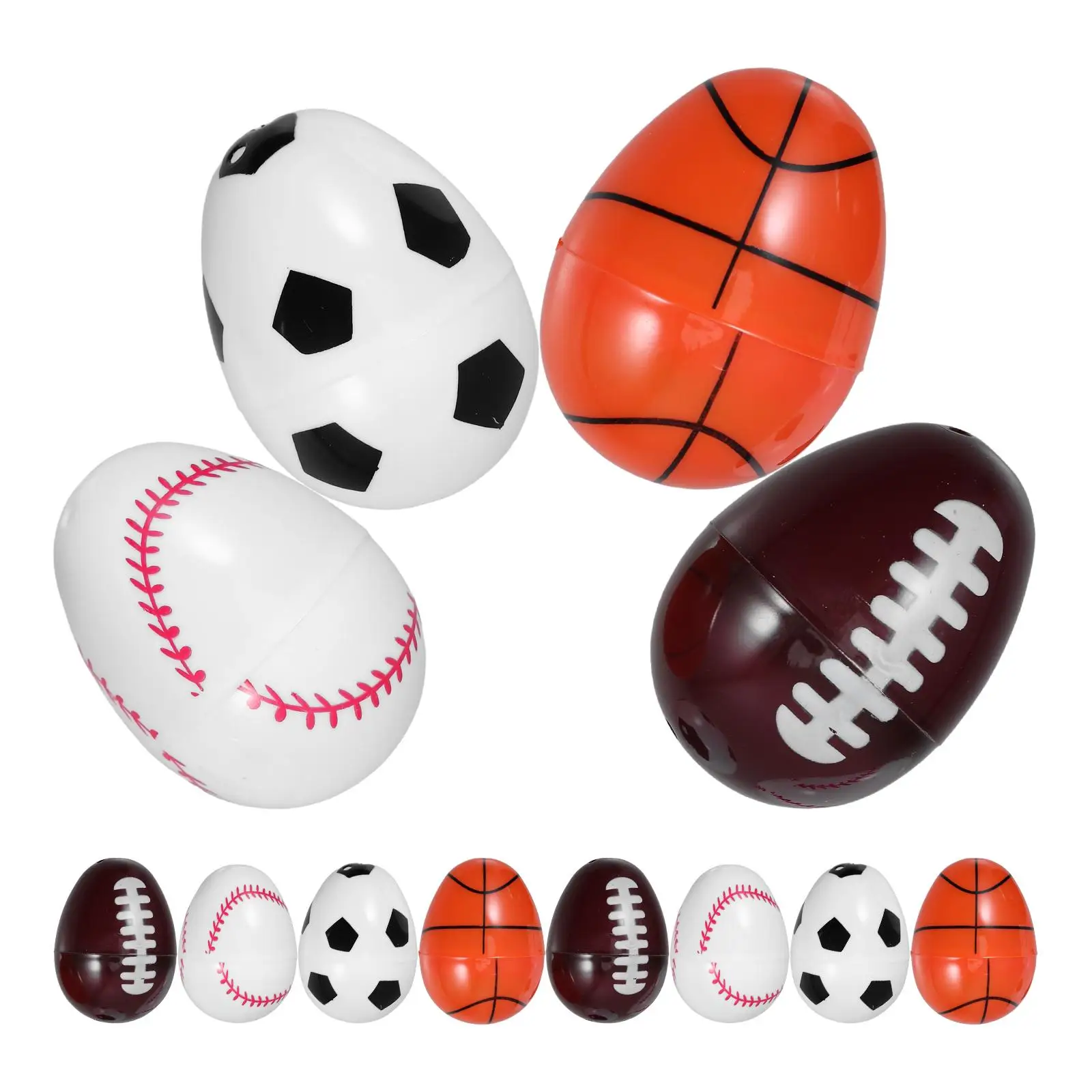 12 Pcs Open Basket Football Easter Eggs Fillable Plastic Sport Party Toys Shaped Container Supplies Stuffer Holder
12 Pcs Open Basket Football Easter Eggs Fillable Plastic Sport Party Toys Shaped Container Supplies Stuffer Holder