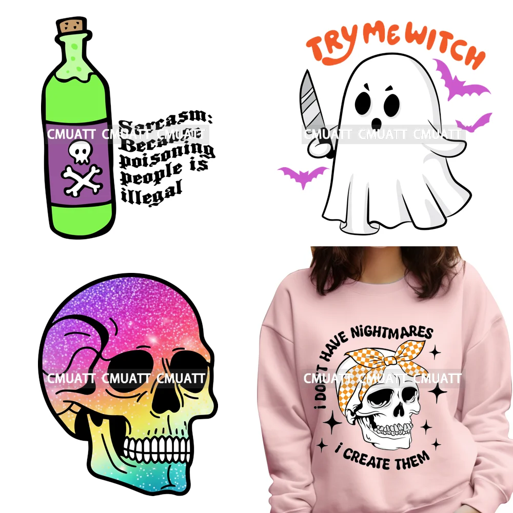 Scary Halloween Witchy Boos Ghost Spooky Skeleton Quotes Iron on DTF Heat Transfers Stickers Ready to Press for Clothing Bags
Scary Halloween Witchy Boos Ghost Spooky Skeleton Quotes Iron on DTF Heat Transfers Stickers Ready to Press for Clothing Bags