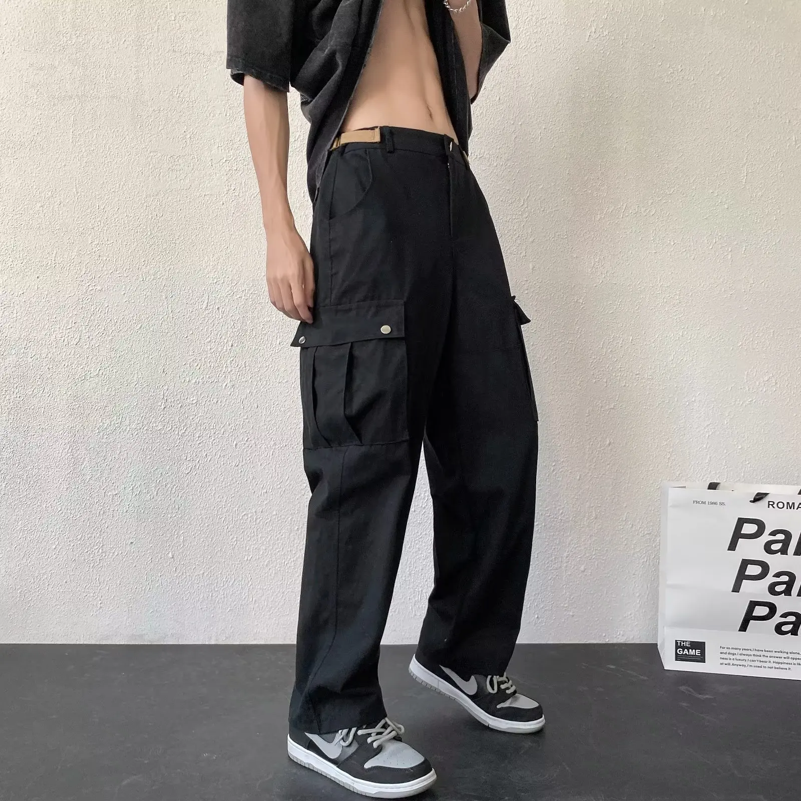 Loose Straight Leg Men's Workwear Pants Summer Thin High Street Casual Trousers Wide Leg Fashion Brand Sporty Men's Pants
Loose Straight Leg Men's Workwear Pants Summer Thin High Street Casual Trousers Wide Leg Fashion Brand Sporty Men's Pants