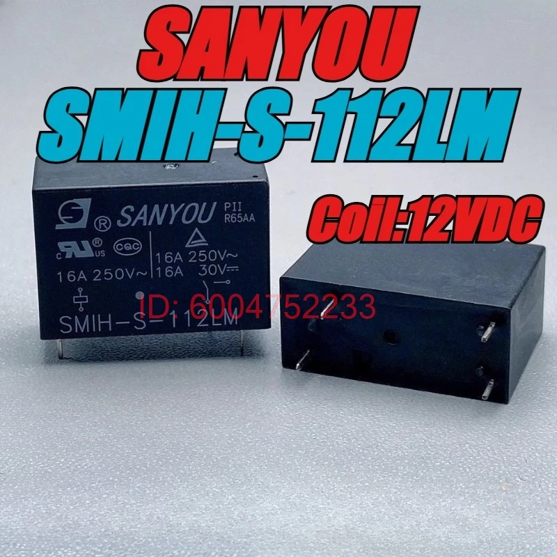 (Brand New Original)10pcs/lot 100% original genuine relay:SMIH-S-112LM 12VDC 16A 4pins Water heater microwave oven relay
(Brand New Original)10pcs/lot 100% original genuine relay:SMIH-S-112LM 12VDC 16A 4pins Water heater microwave oven relay