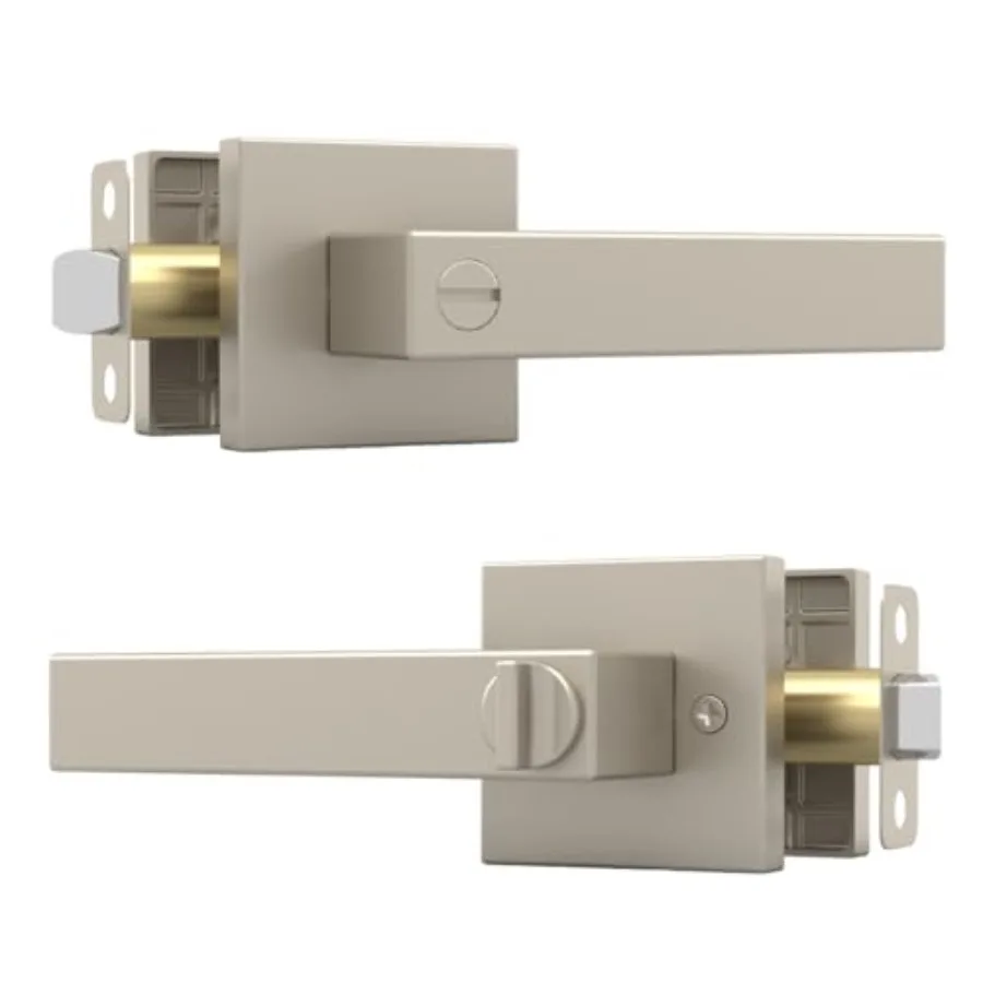 Door Handle Reversible Brushed Nickel Door Handles, Heavy Duty Bed and Bath Door Handle with Privacy Door Lock, Fits All Standa
Door Handle Reversible Brushed Nickel Door Handles, Heavy Duty Bed and Bath Door Handle with Privacy Door Lock, Fits All Standa