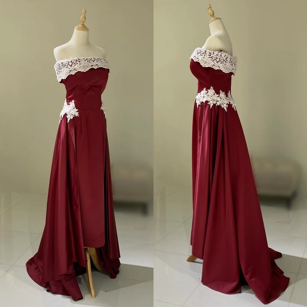 Customized Charmeuse Lace Strapless Midi Dresses Bespoke Occasion Simple Woman Elegant Party Wedding Modern Style Charming
Customized Charmeuse Lace Strapless Midi Dresses Bespoke Occasion Simple Woman Elegant Party Wedding Modern Style Charming