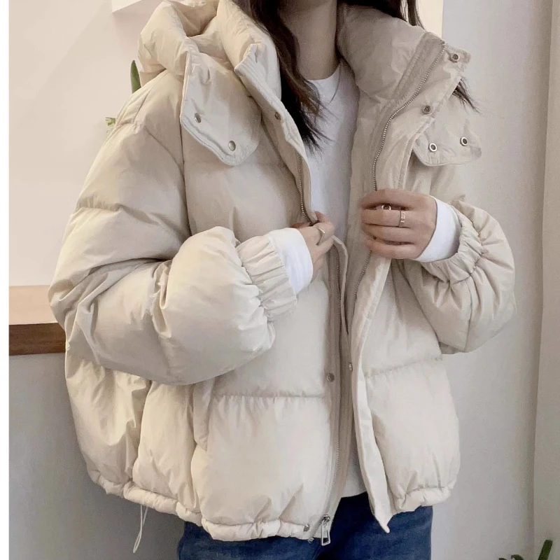 Oversize Coat Thick Warm Loose Puffer Jacket Female Solid Fashion Zipper Outwear Women Korean Cotton Parkas Hooded Winter
Oversize Coat Thick Warm Loose Puffer Jacket Female Solid Fashion Zipper Outwear Women Korean Cotton Parkas Hooded Winter