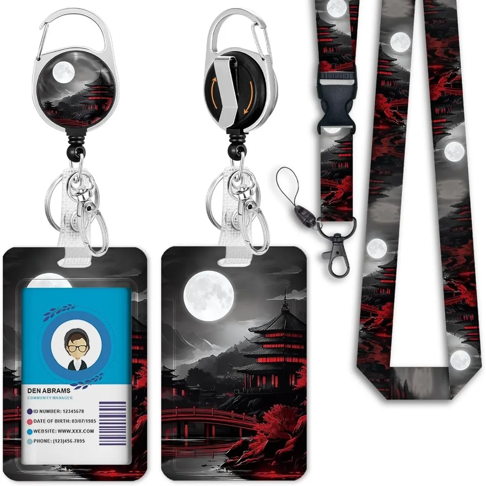ID Badge Holder with Lanyard Badge Reel Retractable, ID Holder Keychain Clip Name Tag ID Card Holder for Work Office
ID Badge Holder with Lanyard Badge Reel Retractable, ID Holder Keychain Clip Name Tag ID Card Holder for Work Office