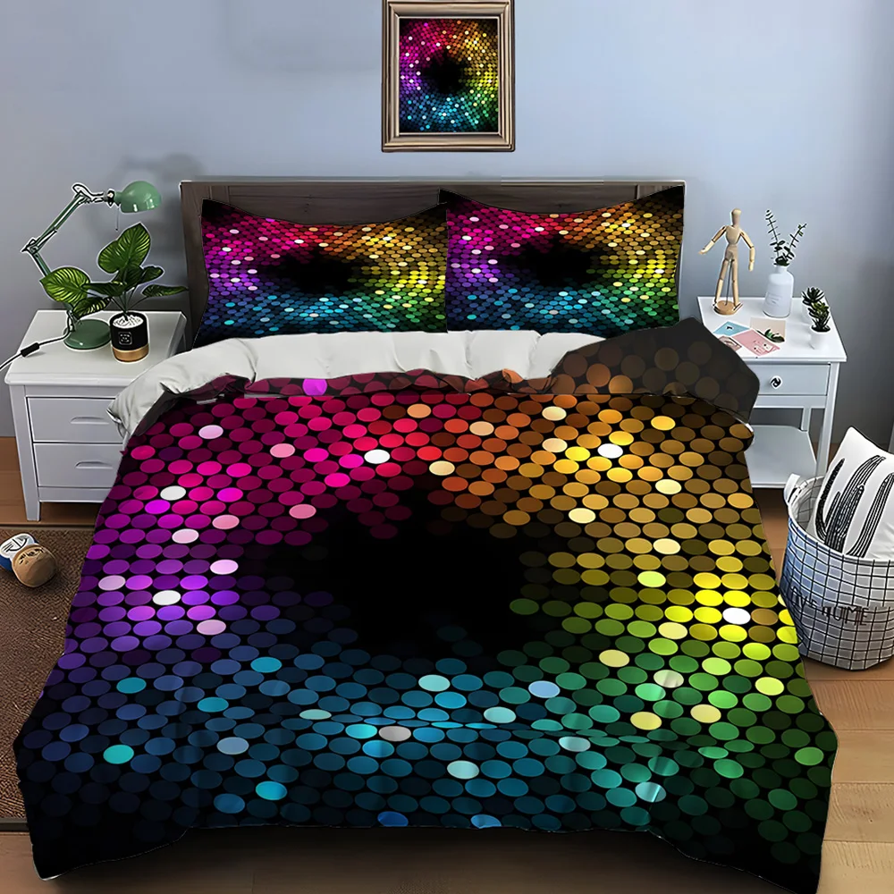 Dream Colorful gradient dot spiral design Bedding Set for Kids Luxury Gift 3pcs Digital Print Comforter Set Soft Comfortable
Dream Colorful gradient dot spiral design Bedding Set for Kids Luxury Gift 3pcs Digital Print Comforter Set Soft Comfortable