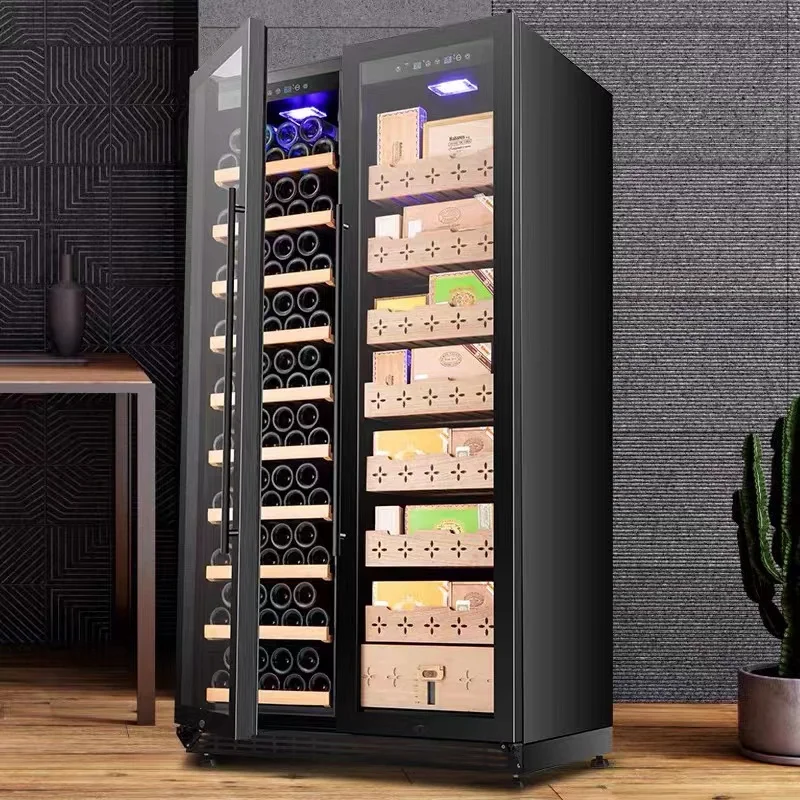 Винный шкаф с двумя дверцами, винный шкаф с постоянной температурой, шкафчик вино и сигара, встроенная гостиная, дисплей большой емкости ic 
Винный шкаф с двумя дверцами, винный шкаф с постоянной температурой, шкафчик вино и сигара, встроенная гостиная, дисплей большой емкости ic