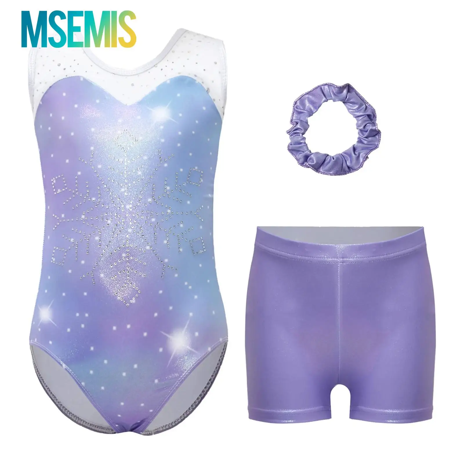 Kids Girls Rhinestone Snowflake Gymnastics Ballet Dance Outfits Mesh Shiny Sequin Metallic Leotard with Shots And Hairband
Kids Girls Rhinestone Snowflake Gymnastics Ballet Dance Outfits Mesh Shiny Sequin Metallic Leotard with Shots And Hairband