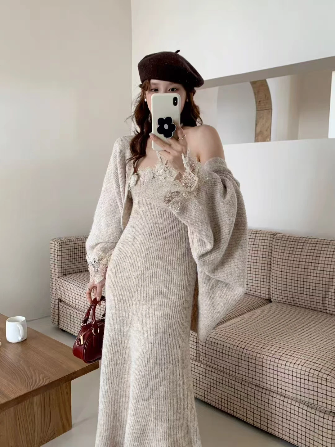 Женские комплекты из 2 предметов, вязаные кардиганы с бисером, платье, костюм, короткий вязаный топ, платье на бретелях, комплект из двух предметов, женский TP028 
Женские комплекты из 2 предметов, вязаные кардиганы с бисером, платье, костюм, короткий вязаный топ, платье на бретелях, комплект из двух предметов, женский TP028