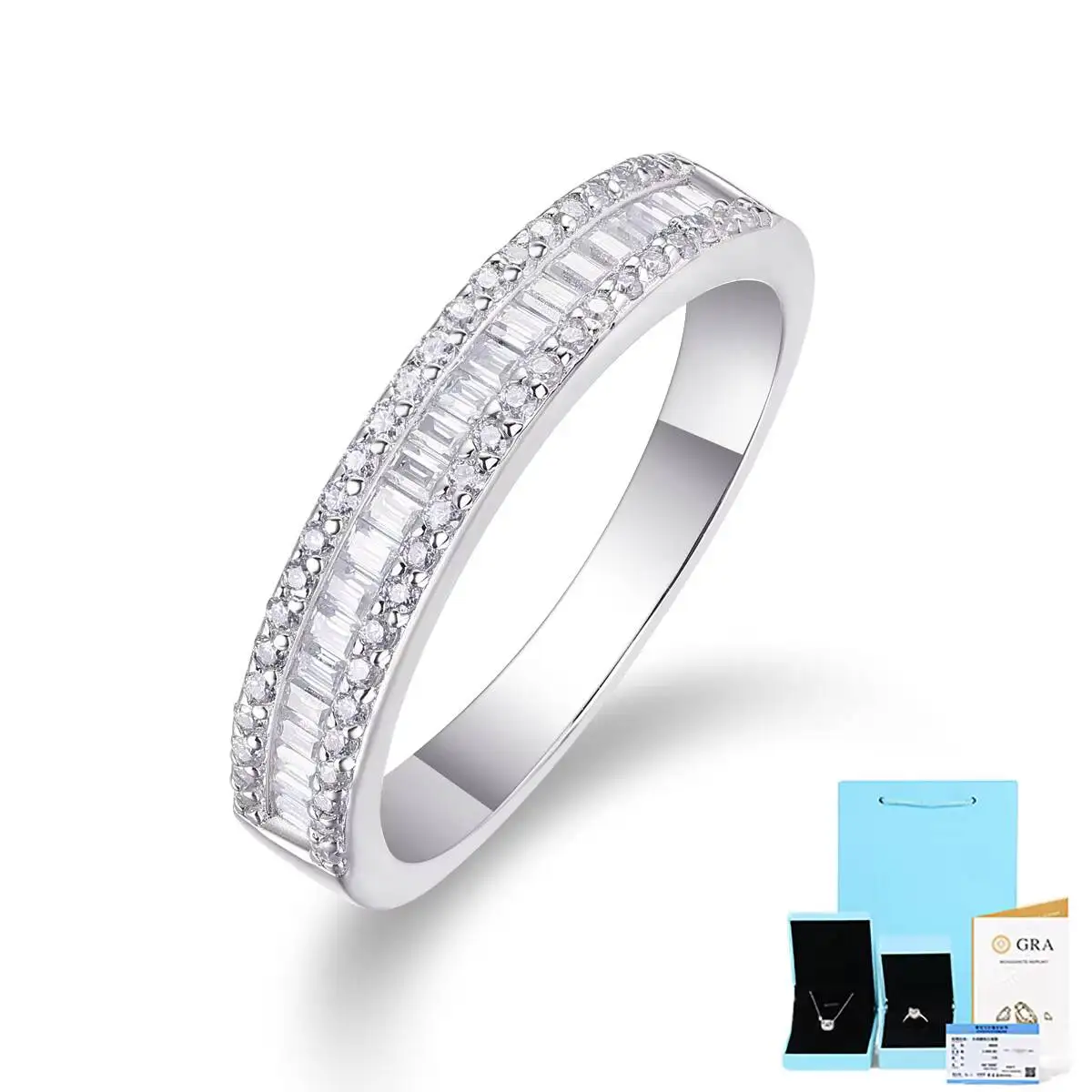 Hip Hop Style Baguette D VVS Moissanite Diamond 925 Sterling Silver Cuban Engagement Rings Wedding Party Trendy Design Women Men
Hip Hop Style Baguette D VVS Moissanite Diamond 925 Sterling Silver Cuban Engagement Rings Wedding Party Trendy Design Women Men
