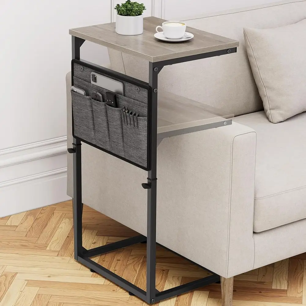 Adjustable Height C-Shaped Side Table, 33 Tall, Grey, for Living Room, Bedroom, and Small Spaces
Adjustable Height C-Shaped Side Table, 33 Tall, Grey, for Living Room, Bedroom, and Small Spaces