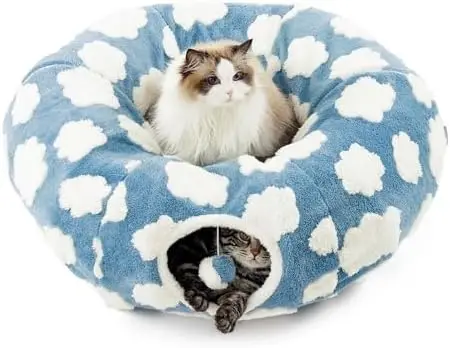 Cozy Clouds Blue Cat Tunnel Bed with Washable Cushion – Cute Peekaboo Donut Toy for Cats & Small Pets
Cozy Clouds Blue Cat Tunnel Bed with Washable Cushion – Cute Peekaboo Donut Toy for Cats & Small Pets