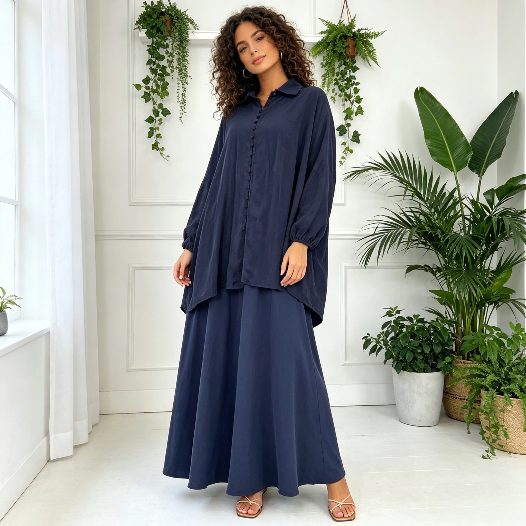 Women Two Piece Sets Skirt Set Full Sleeve Tops Casual Loose Solid Long Skirts A Line High Waist Y2k Streetwear Elegant Work
Women Two Piece Sets Skirt Set Full Sleeve Tops Casual Loose Solid Long Skirts A Line High Waist Y2k Streetwear Elegant Work