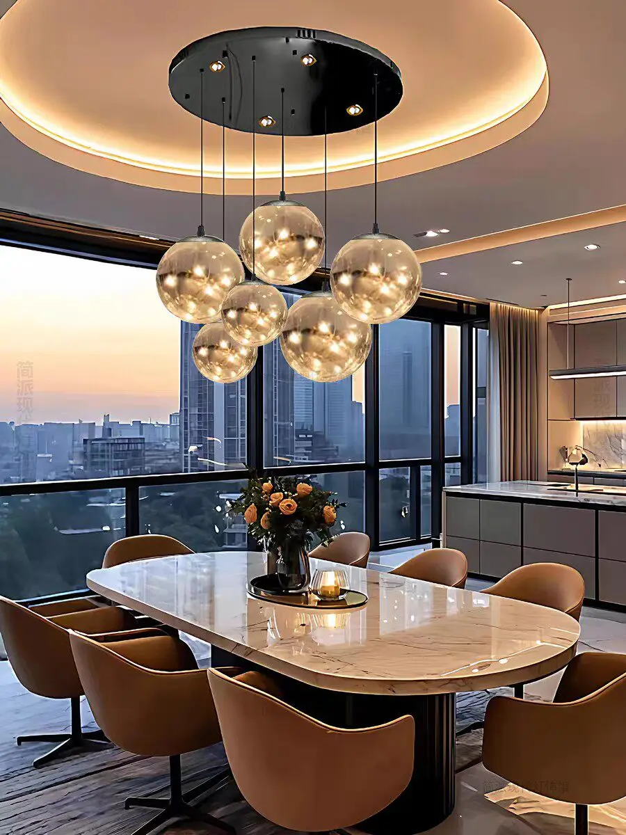 Nordic Glass Chandelier Multi-Light Pendant Light for Dining Room/Cafe, Modern Hanging Ceiling Lamp for Home & Commercial Decor
Nordic Glass Chandelier Multi-Light Pendant Light for Dining Room/Cafe, Modern Hanging Ceiling Lamp for Home & Commercial Decor