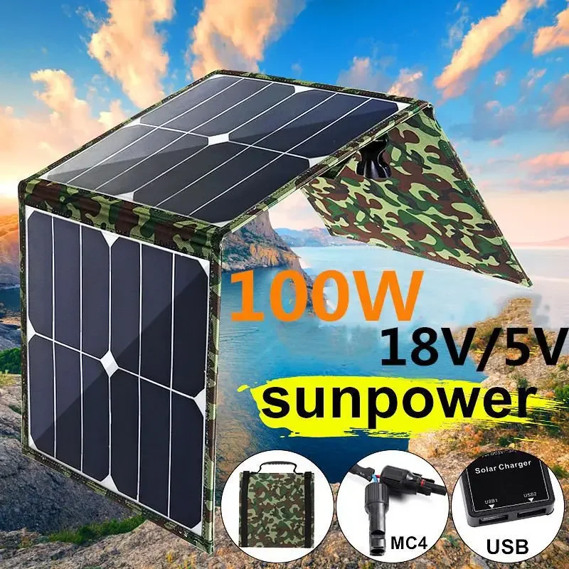 Outdoor Photovoltaic Module Sp50W Folding Bag Mobile Power Bank Sun Power 100W Solar Panel
Outdoor Photovoltaic Module Sp50W Folding Bag Mobile Power Bank Sun Power 100W Solar Panel