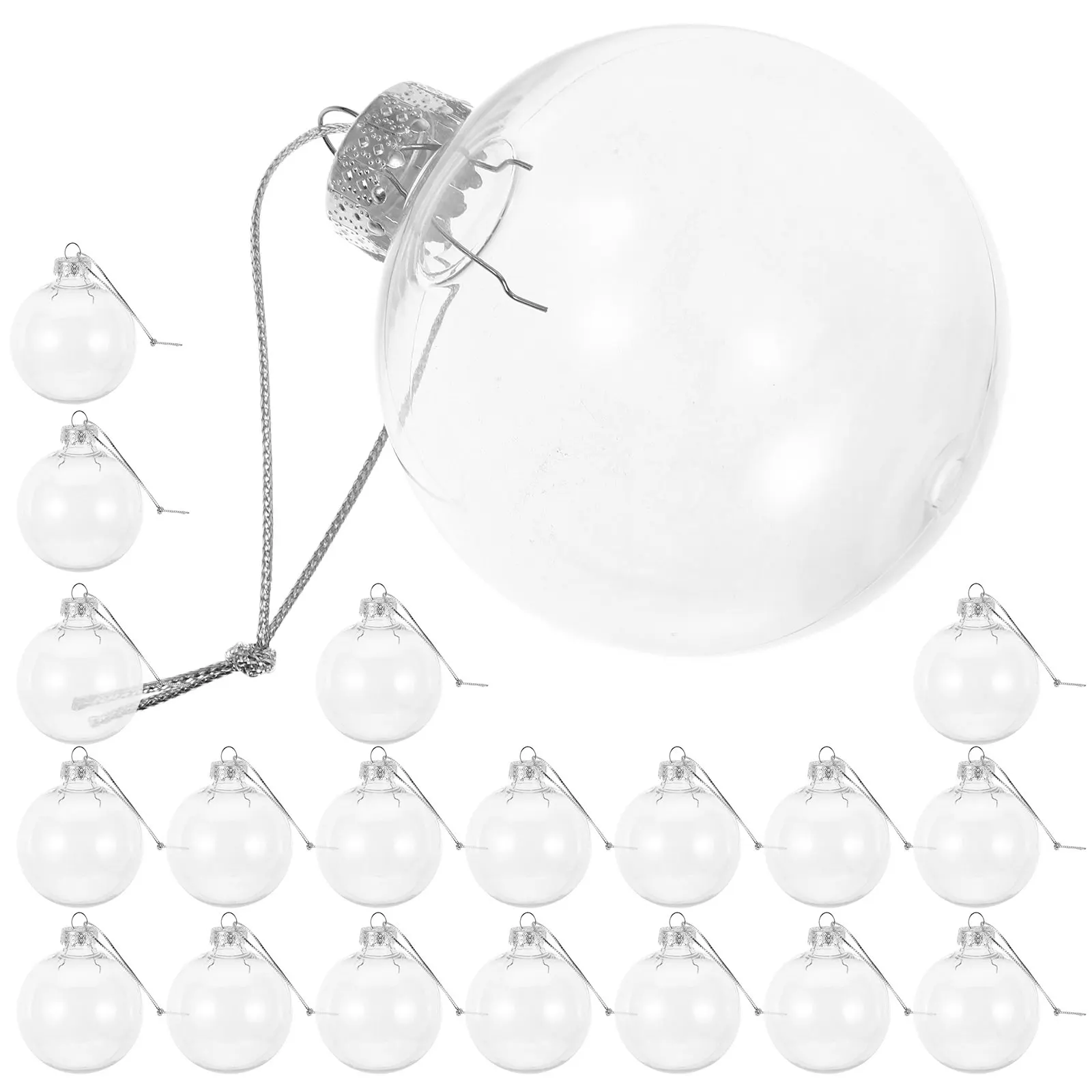 25Pcs Transparent Clear Ornament Balls 8cm Plastic Fillable Baubles Shatterproof Xmas Tree Hanging Balls Christmas Wedding Party 
25Pcs Transparent Clear Ornament Balls 8cm Plastic Fillable Baubles Shatterproof Xmas Tree Hanging Balls Christmas Wedding Party