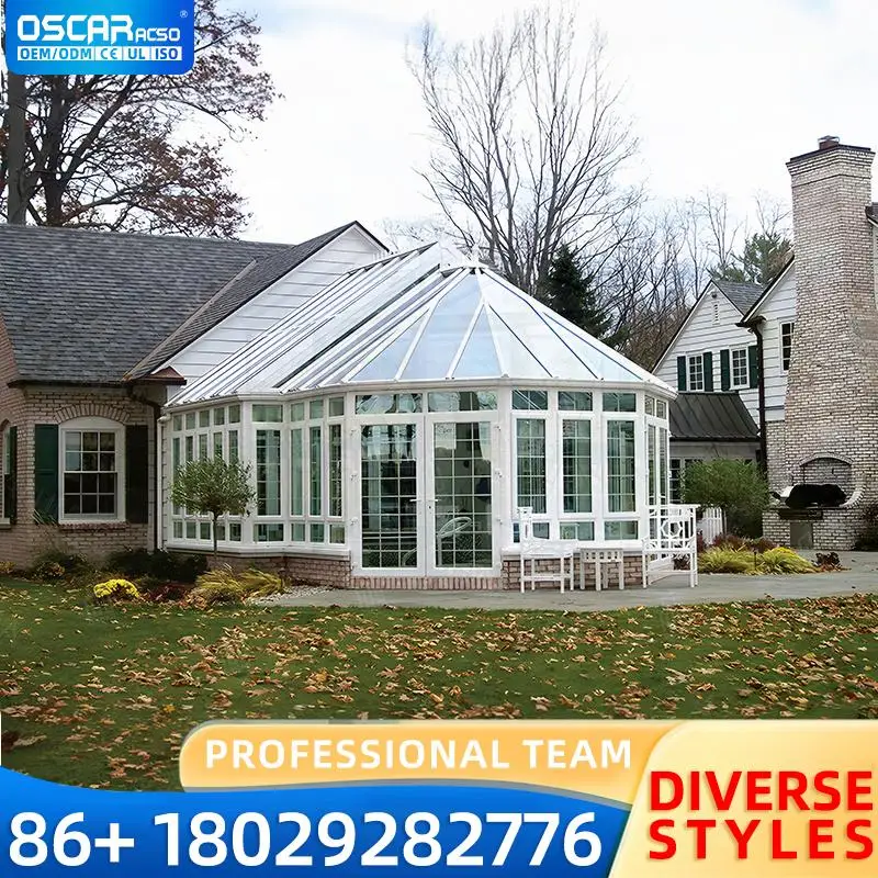 Aluminum Sun Room with UV Protected Tempered Glass Roof and Ventilation for Garden Patio Yard sunroom
Aluminum Sun Room with UV Protected Tempered Glass Roof and Ventilation for Garden Patio Yard sunroom