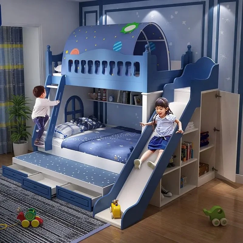 Bunk Bed Children Bunk Solid Wood Bedpost Two-story Bed Boys and Girls Multifunctional Mother-child Bed With Wardrobe
Bunk Bed Children Bunk Solid Wood Bedpost Two-story Bed Boys and Girls Multifunctional Mother-child Bed With Wardrobe