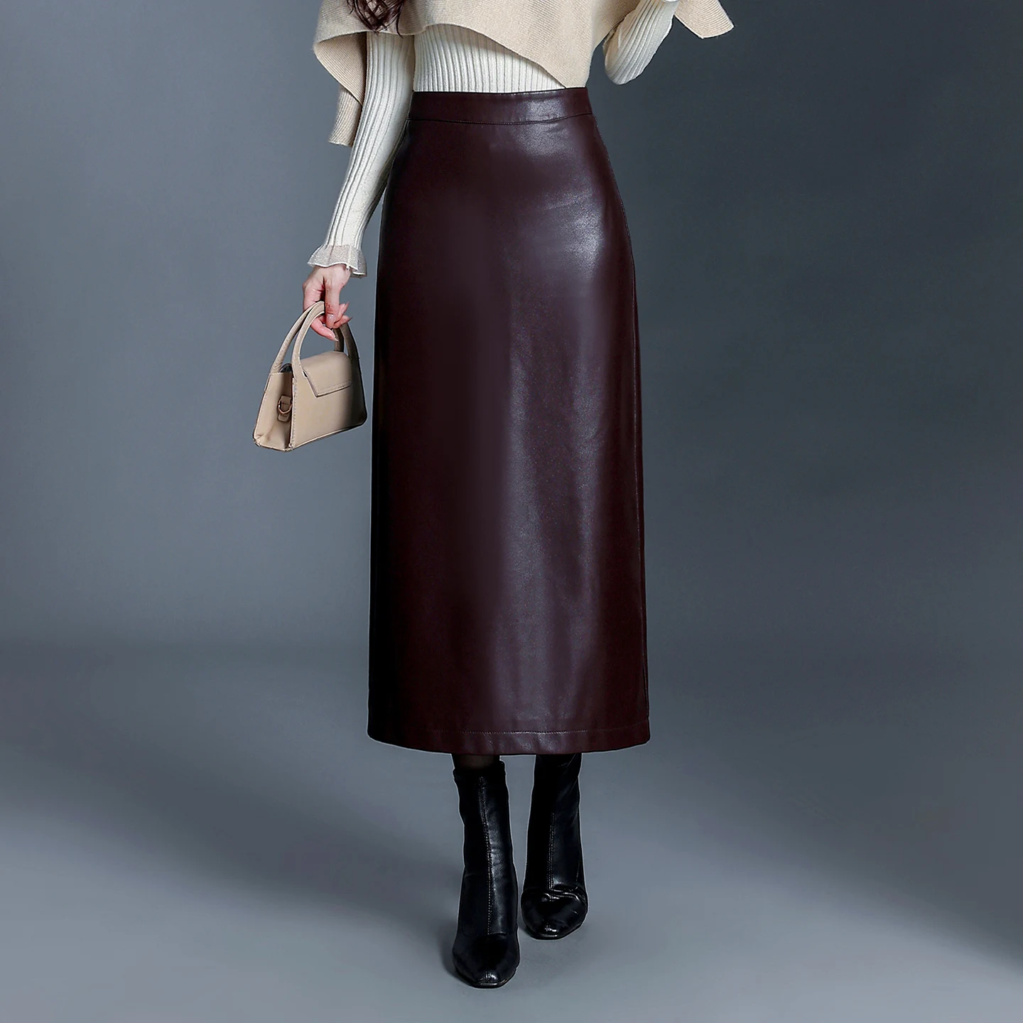 ZUZK женские новые модные облегающие юбки из искусственной кожи, осень-зима, прямая юбка с разрезом и высокой талией, простая универсальная длинная юбка из искусственной кожи
ZUZK женские новые модные облегающие юбки из искусственной кожи, осень-зима, прямая юбка с разрезом и высокой талией, простая универсальная длинная юбка из искусственной кожи