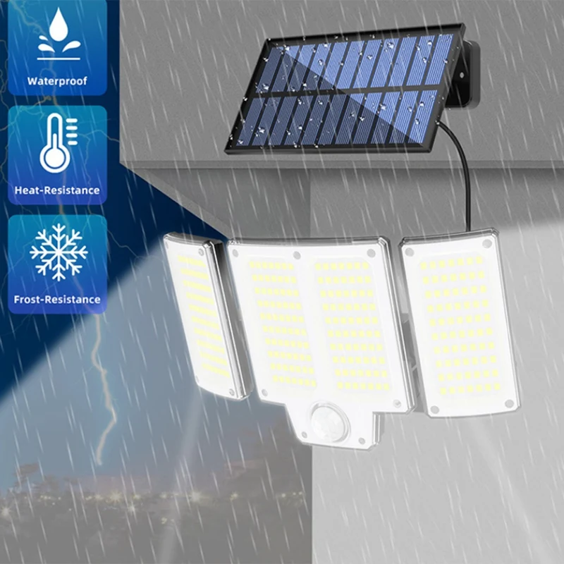 280 LED Solar Outdoor Wall Light With Motion Sensor Solar Flood Light With 3 Adjustable Lighting Modes For Garden
280 LED Solar Outdoor Wall Light With Motion Sensor Solar Flood Light With 3 Adjustable Lighting Modes For Garden