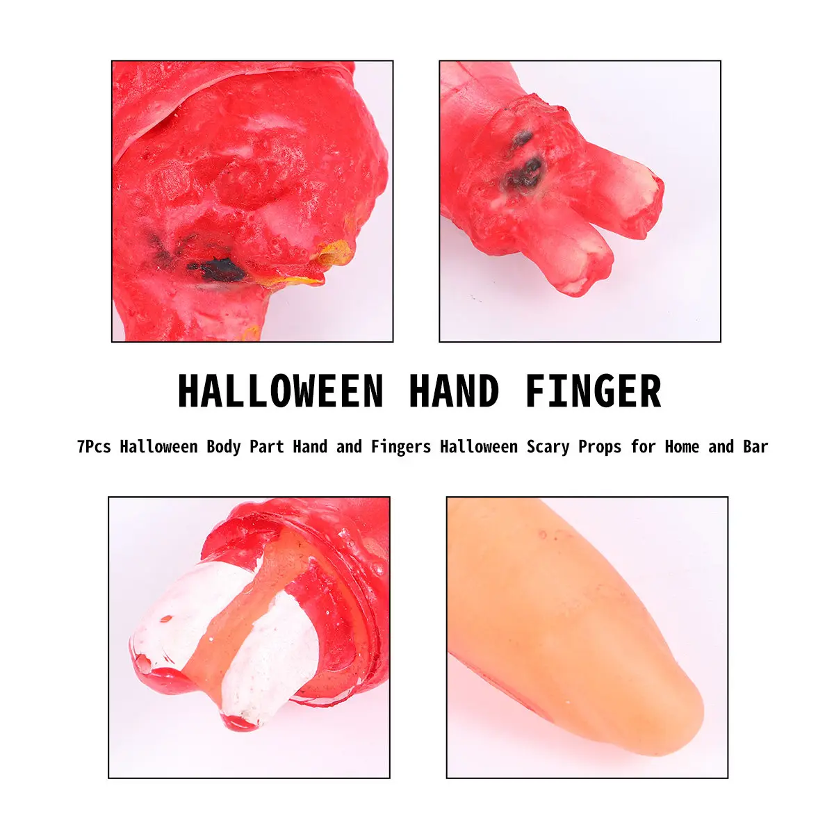 Набор из 7 реалистичных пальцев для Хэллоуина: страшные реквизиты для вечеринок, розыгрышей и сценических представлений
Набор из 7 реалистичных пальцев для Хэллоуина: страшные реквизиты для вечеринок, розыгрышей и сценических представлений
