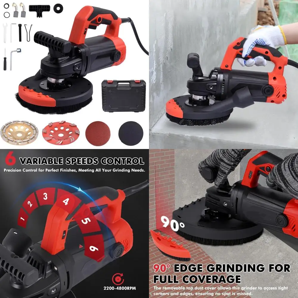 Powerful 7-Inch Concrete Floor Grinder 2200W - Heavy Duty Sanding Machine for Concrete Surfaces and Angle Grinding Applications
Powerful 7-Inch Concrete Floor Grinder 2200W - Heavy Duty Sanding Machine for Concrete Surfaces and Angle Grinding Applications