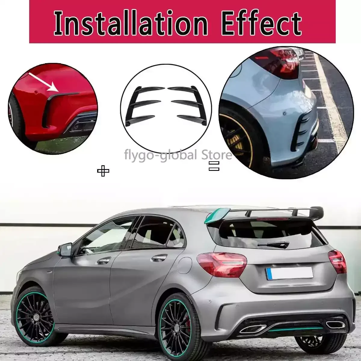 Fit for Mercedes Benz W176 A200 A250 A260 A45 for AMG Exterior Parts 1Pair Car Black Abs Rear Bumper Splitter Spoilers Canard
Fit for Mercedes Benz W176 A200 A250 A260 A45 for AMG Exterior Parts 1Pair Car Black Abs Rear Bumper Splitter Spoilers Canard