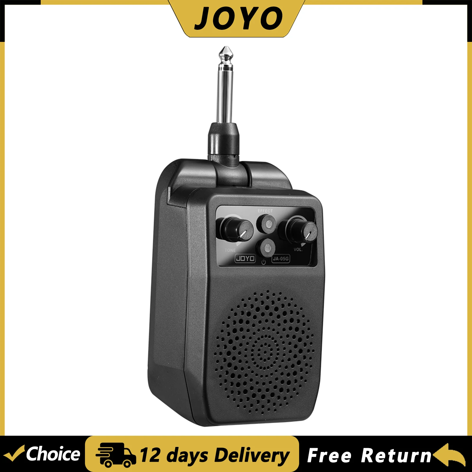 JOYO JA-05G Portable Guitar Plug Amplifier Built-in 4 Effects Plug and Play Mini Amp Speaker for Electric Guitar Practice
JOYO JA-05G Portable Guitar Plug Amplifier Built-in 4 Effects Plug and Play Mini Amp Speaker for Electric Guitar Practice