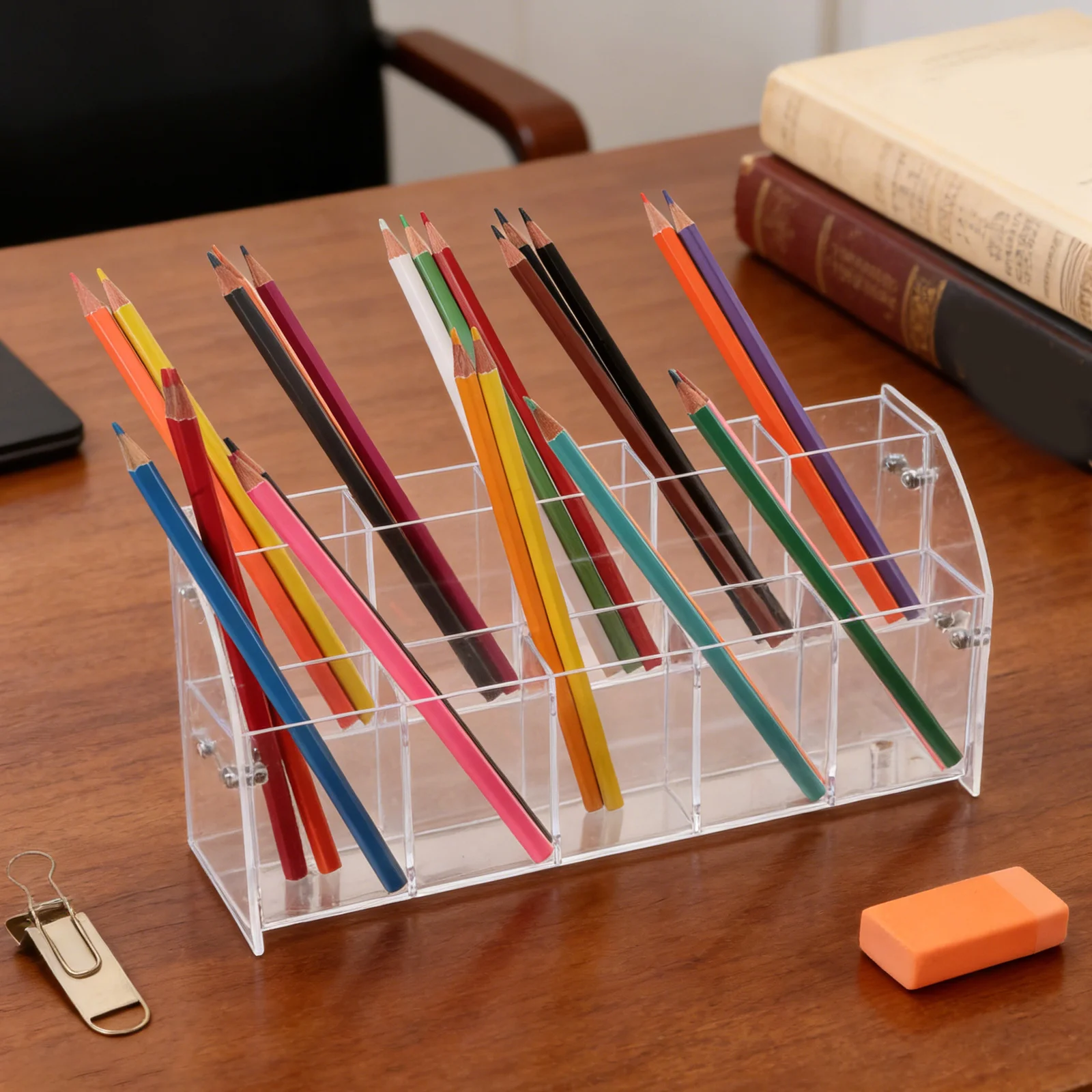 Clear Pen Display Stand Acrylic Tiered 10 Slot Pencil Pen Makeup Brush Organizer Desktop Storage Stationery Storage Stand
Clear Pen Display Stand Acrylic Tiered 10 Slot Pencil Pen Makeup Brush Organizer Desktop Storage Stationery Storage Stand