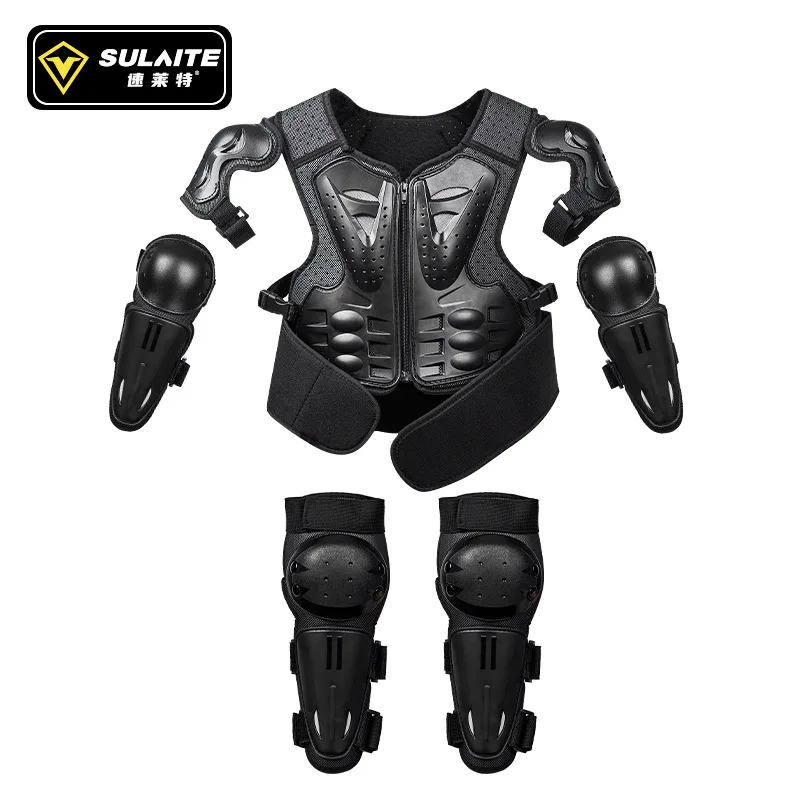 SULAITE Kids Motorcycle Gear Set Youth Chest Vest Knee Elbow Pads Adjustable Strap Breathable Outdoor Riding Equipment Black
SULAITE Kids Motorcycle Gear Set Youth Chest Vest Knee Elbow Pads Adjustable Strap Breathable Outdoor Riding Equipment Black