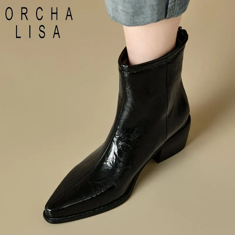 ORCHA LISA 2025 New Design Vintage Female Ankle Boots Pointed Toe Zipper Large Size 45 46 47 48 Fashion Leisure Daily Women Bota
ORCHA LISA 2025 New Design Vintage Female Ankle Boots Pointed Toe Zipper Large Size 45 46 47 48 Fashion Leisure Daily Women Bota