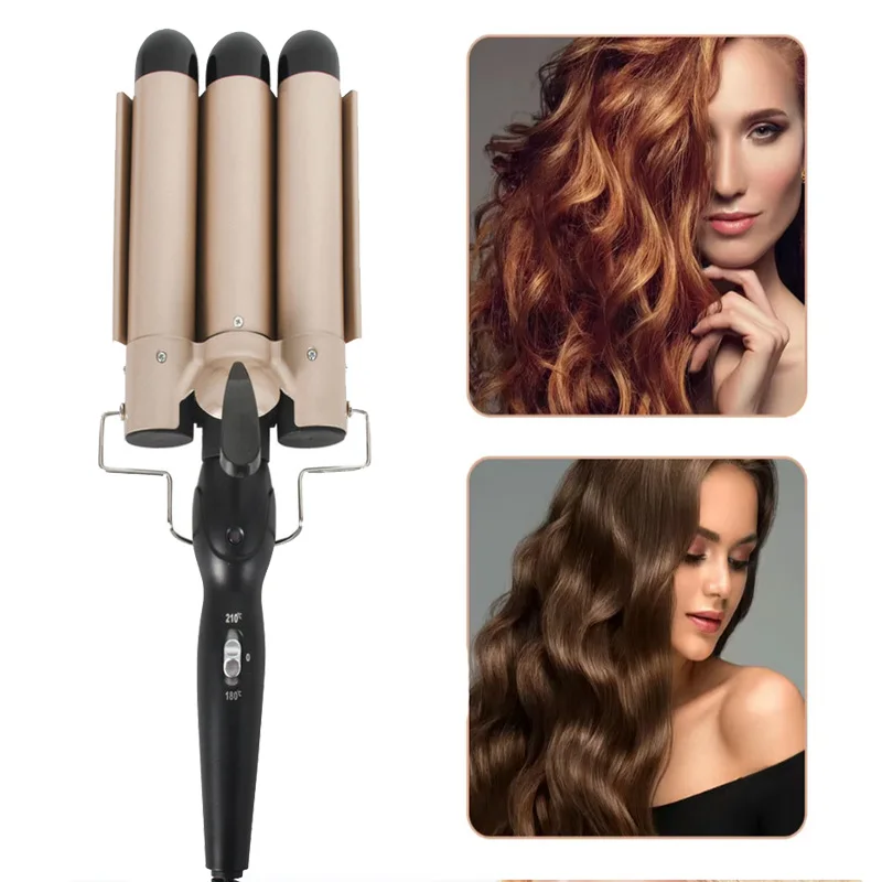 3 Tubes Electric Hair Curling Iron Wave Hair Style Fast Heating Triple Barrel Egg Roll Hair Device For All Types Of Hair Curler
3 Tubes Electric Hair Curling Iron Wave Hair Style Fast Heating Triple Barrel Egg Roll Hair Device For All Types Of Hair Curler