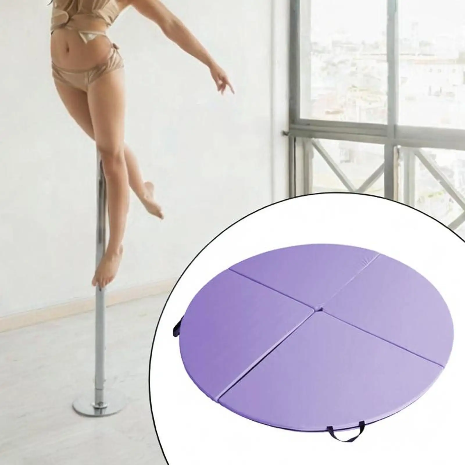 Foldable Round Yoga Mat Pole Dancing Protect Mat Portable High-Density Foam Pole Dance Crash Pad for Studio Home Gym Workout
Foldable Round Yoga Mat Pole Dancing Protect Mat Portable High-Density Foam Pole Dance Crash Pad for Studio Home Gym Workout