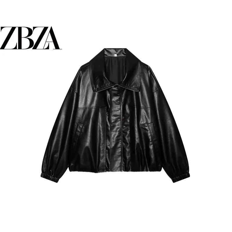 Loose Pilot Jacket Outerwear Commute New Arrival Women's Fashion Synthetic Leather Long Sleeve Zipper Closure Regular Length
Loose Pilot Jacket Outerwear Commute New Arrival Women's Fashion Synthetic Leather Long Sleeve Zipper Closure Regular Length