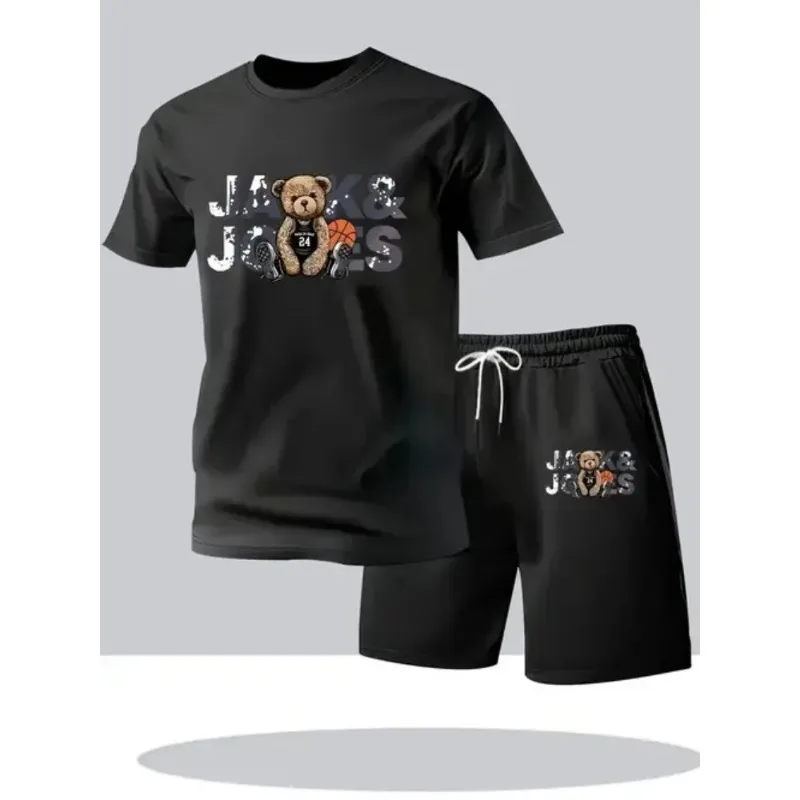 Summer New Men Europe And The United States New Summer T-Shirt Shorts Suit Two Sets
Summer New Men Europe And The United States New Summer T-Shirt Shorts Suit Two Sets