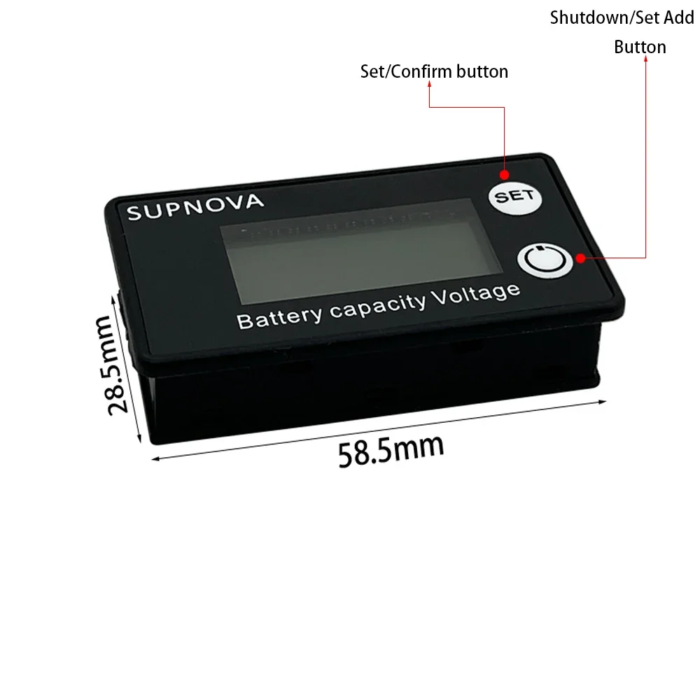 Battery Capacity Indicator DC 8V-100V Lead Acid Lithium LiFePO4 Car Motorcycle Voltmeter Voltage Gauge 12V 24V 48V 60V 72V 84V
Battery Capacity Indicator DC 8V-100V Lead Acid Lithium LiFePO4 Car Motorcycle Voltmeter Voltage Gauge 12V 24V 48V 60V 72V 84V