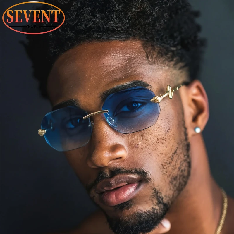 Trendy Steampunk Rectangle Rimless Sunglasses Men 2026 Luxury Brand Metal Polygon Sun Glasses Lady Vintage Change Color Shades
Trendy Steampunk Rectangle Rimless Sunglasses Men 2026 Luxury Brand Metal Polygon Sun Glasses Lady Vintage Change Color Shades