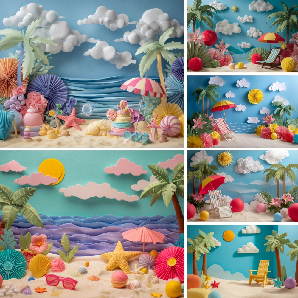 Summer Beach Party Photography Backdrop Sun Bath Travel Holiday Photo Photographic Background Baby Birthday Photo studio Props
Summer Beach Party Photography Backdrop Sun Bath Travel Holiday Photo Photographic Background Baby Birthday Photo studio Props