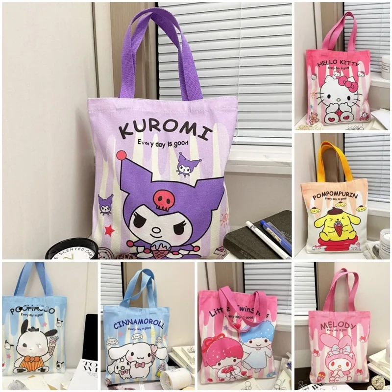 Fashion Sanrio Hello Kitty Canvas Shoulder Bag Cartoon Cinnamoroll Kuromi Large Capacity Shopping Women Handbag Crossbody Bag
Fashion Sanrio Hello Kitty Canvas Shoulder Bag Cartoon Cinnamoroll Kuromi Large Capacity Shopping Women Handbag Crossbody Bag