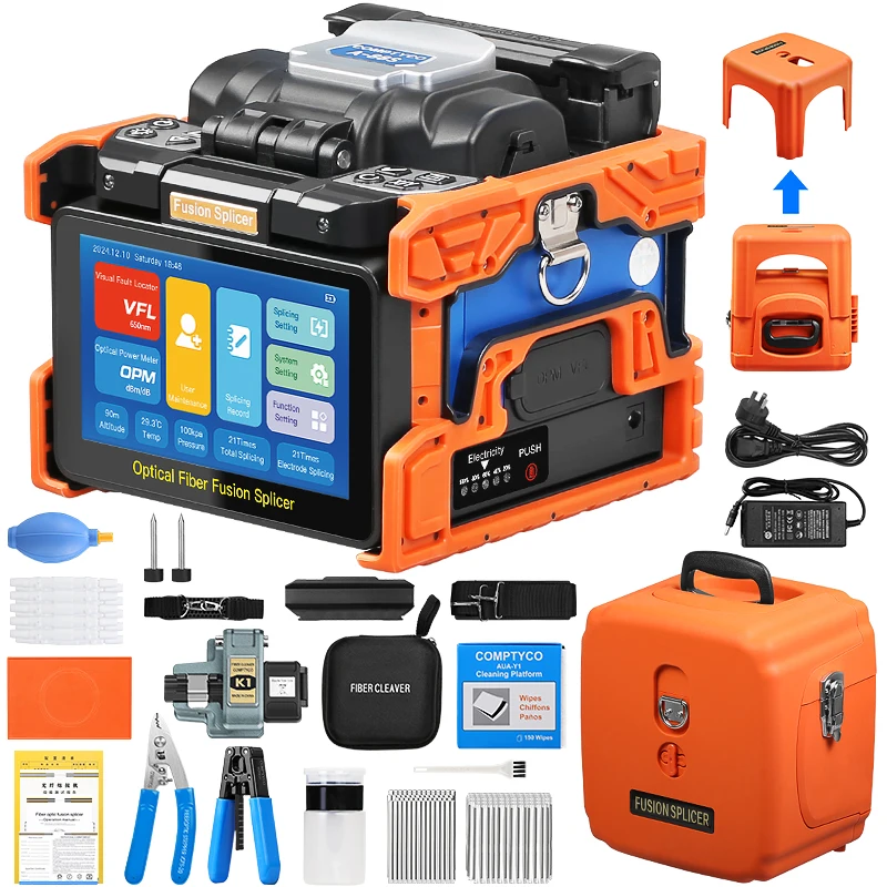 Low Loss Auto Welding Machine 6700mAh 8s Fast Fusion Splicing Core Alignment Splicers Toolkit for FTTH/Telecom/Cable Repair
Low Loss Auto Welding Machine 6700mAh 8s Fast Fusion Splicing Core Alignment Splicers Toolkit for FTTH/Telecom/Cable Repair