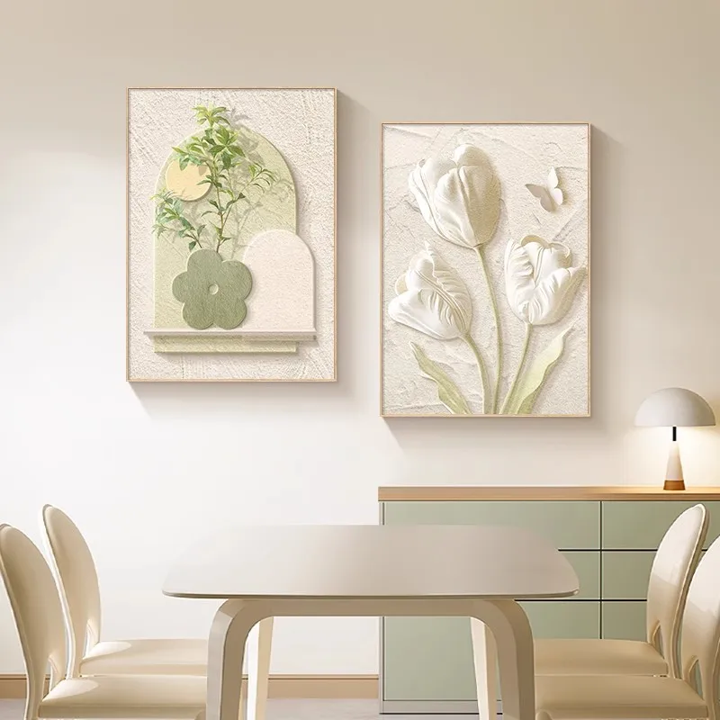 Cream abstract art floral decoration dining table background wall bedroom bedside canvas painting
Cream abstract art floral decoration dining table background wall bedroom bedside canvas painting