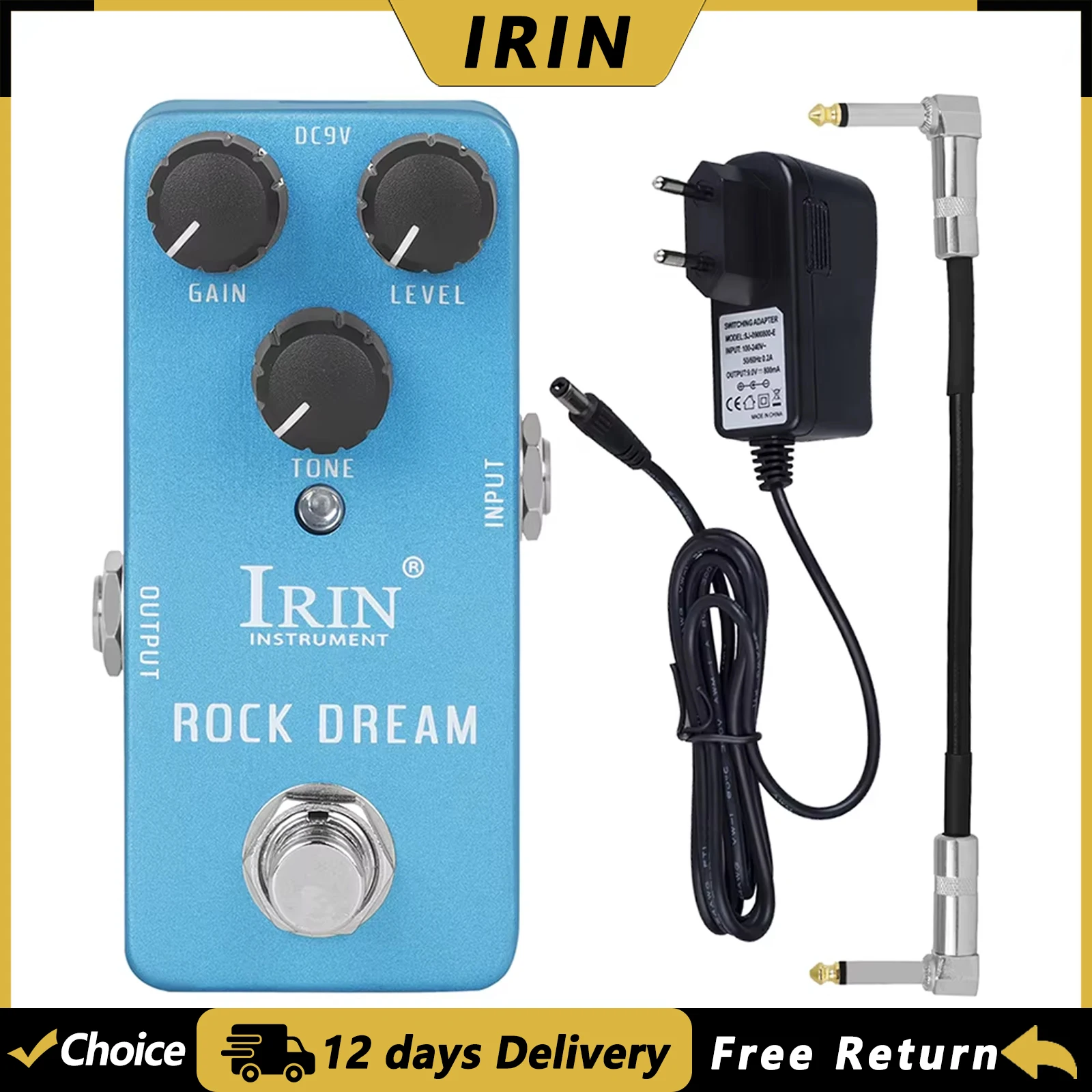 IRIN RS-03 Guitar Rock Dream Effect Pedal True Bypass Mini Single Guitar Pedal Metal Shell Electric Guitar Accessories & Parts
IRIN RS-03 Guitar Rock Dream Effect Pedal True Bypass Mini Single Guitar Pedal Metal Shell Electric Guitar Accessories & Parts
