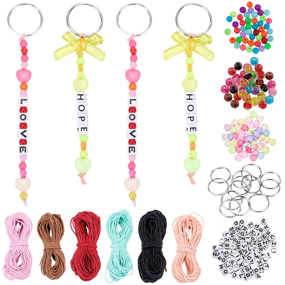 DIY Letter Acrylic Keychain Making Kits including Chinese Waxed Cotton Cord 304 Stainless Steel Split Key Rings Mixed Color
DIY Letter Acrylic Keychain Making Kits including Chinese Waxed Cotton Cord 304 Stainless Steel Split Key Rings Mixed Color