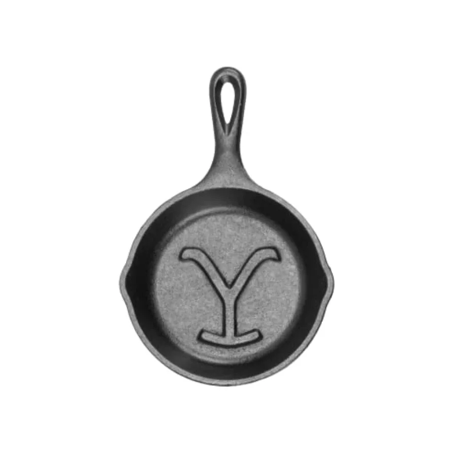 Pre-Seasoned Yellowstone Stamped Cast Iron Cookware - Signature Teardrop Handle - Use in the Oven, on the Stove, on the Grill,
Pre-Seasoned Yellowstone Stamped Cast Iron Cookware - Signature Teardrop Handle - Use in the Oven, on the Stove, on the Grill,