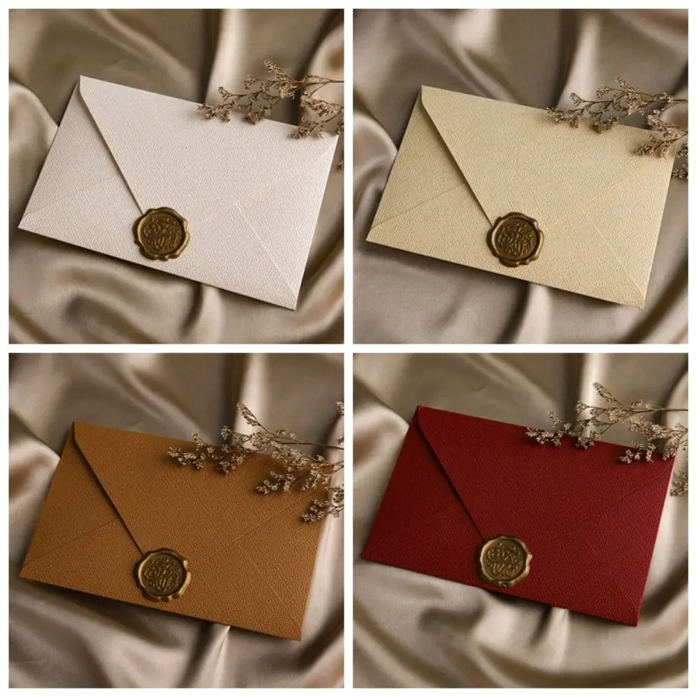 10Pcs Linen Texture Retro Envelope Invitation Card Simple Blessing Thank Envelope with Sealing Wax Sticker Romantic
10Pcs Linen Texture Retro Envelope Invitation Card Simple Blessing Thank Envelope with Sealing Wax Sticker Romantic
