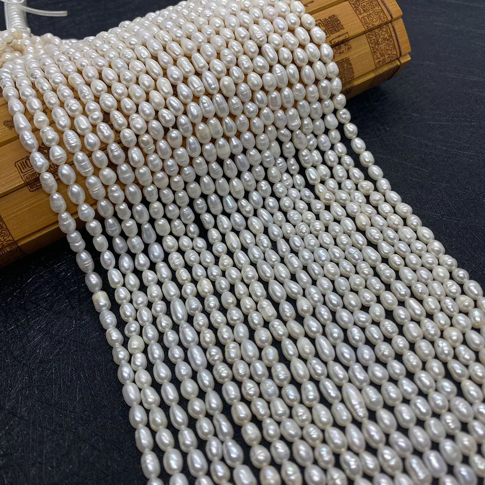 Natural Freshwater Pearl Beads Rice Shape A Grade 2-6mm Loose Spacer Beads for Bracelet Women DIY Jewelry Making Accessories
Natural Freshwater Pearl Beads Rice Shape A Grade 2-6mm Loose Spacer Beads for Bracelet Women DIY Jewelry Making Accessories